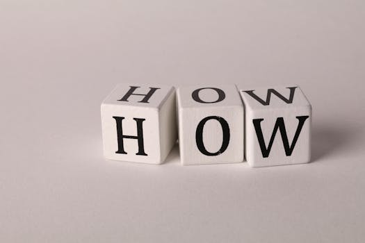 Close-up of white wooden cubes with the letters 'H', 'O', and 'W' arranged on a neutral background.